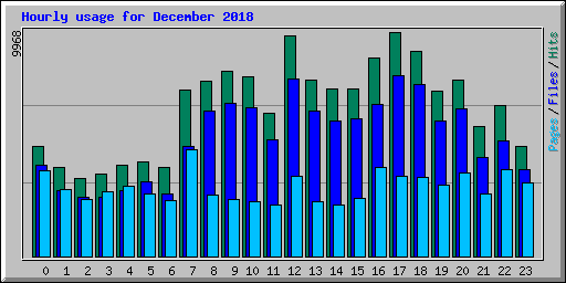 Hourly usage for December 2018