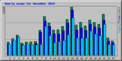 Hourly usage for December 2019