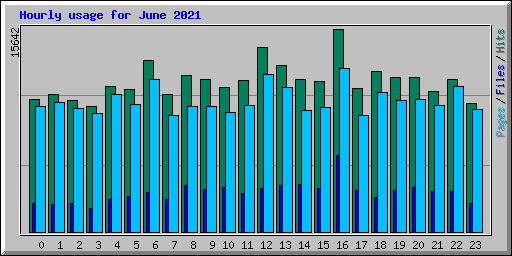 Hourly usage for June 2021