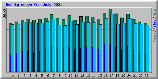 Hourly usage for July 2021