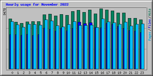 Hourly usage for November 2022